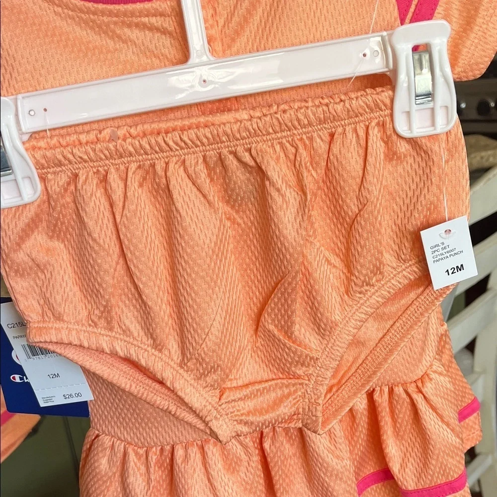 Champion Toddler Dress in Orange and Pink